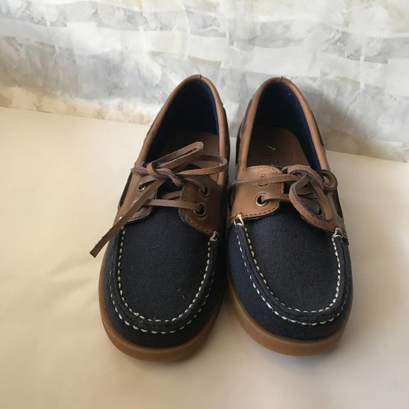 A11).   ALDO GERCHAK Lace Flats & Loafers Brown Blue Sz 5 - Picture 3 of 7